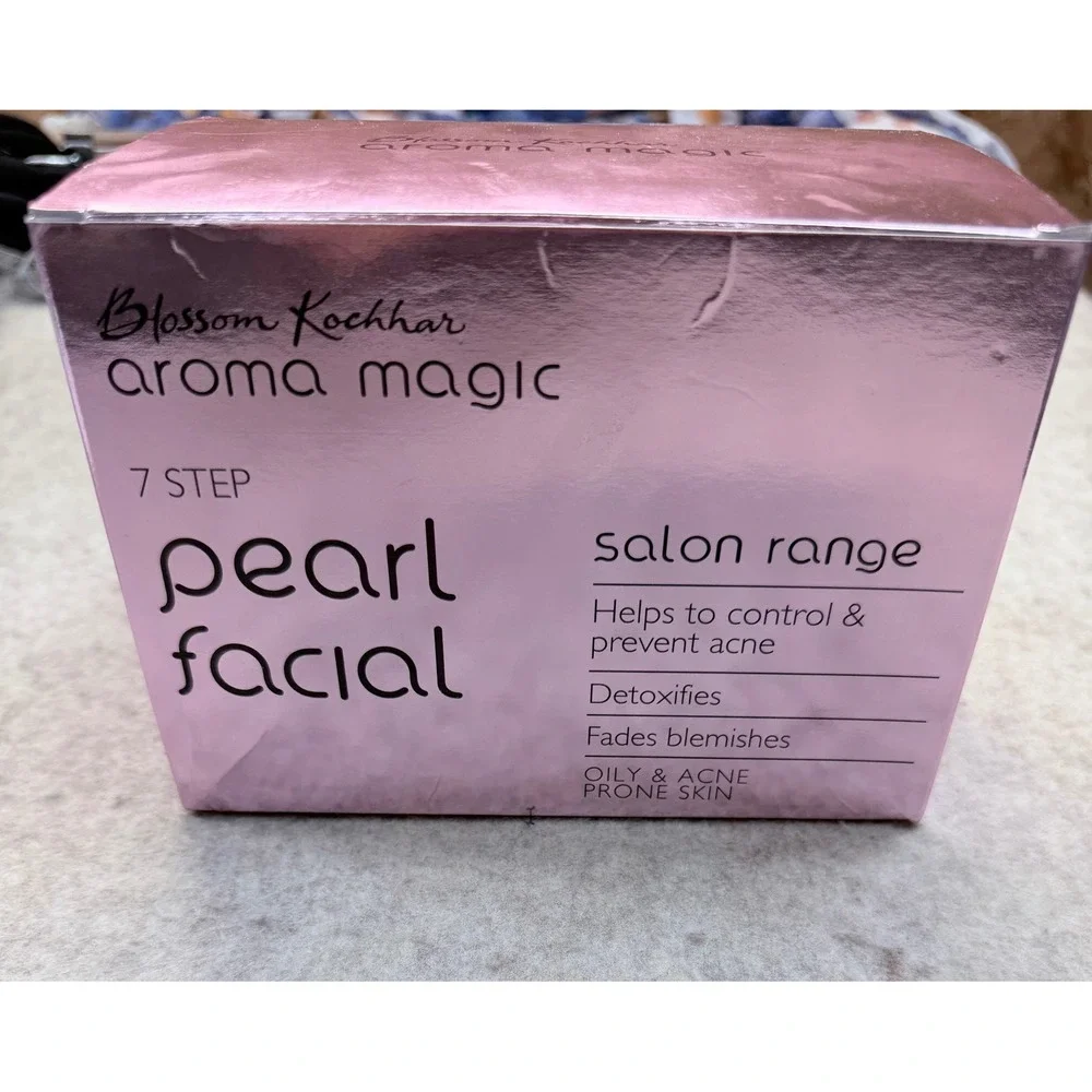 Blossom Kochhar Aroma Magic Pearl Facial Kit OS Pink 7 Step Salon Range NEW